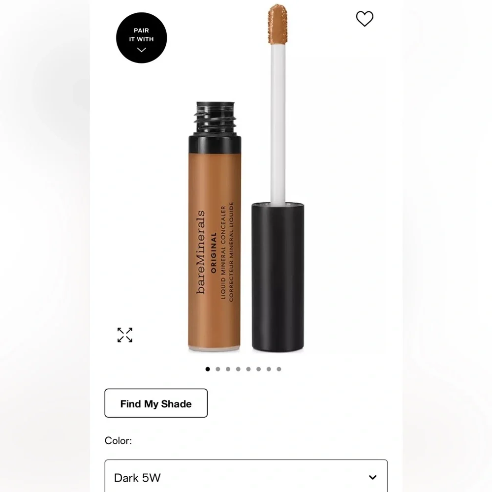 bareMinerals Original Liquid Mineral Concealer Dark 5W; NIB